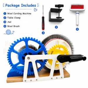 Hand Crank Wool Carder Machine | Desktop Fiber Blending & Carding Tool